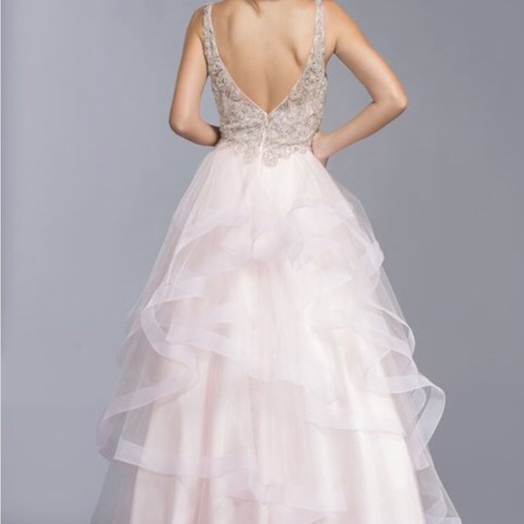 Ruffled mauve Prom Dress - Picture 2 of 3